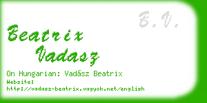 beatrix vadasz business card